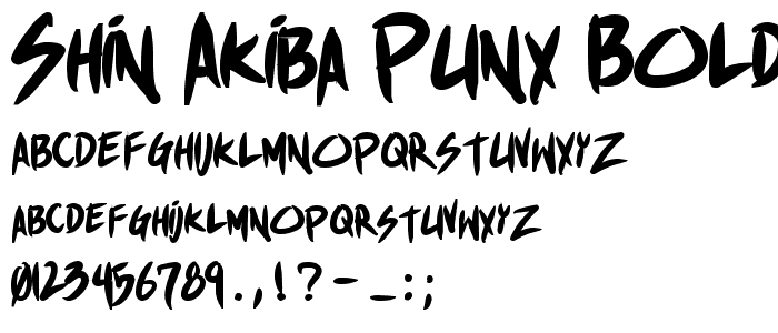 Shin Akiba punx Bold font